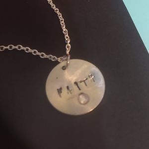 Silver chain necklace with pendant